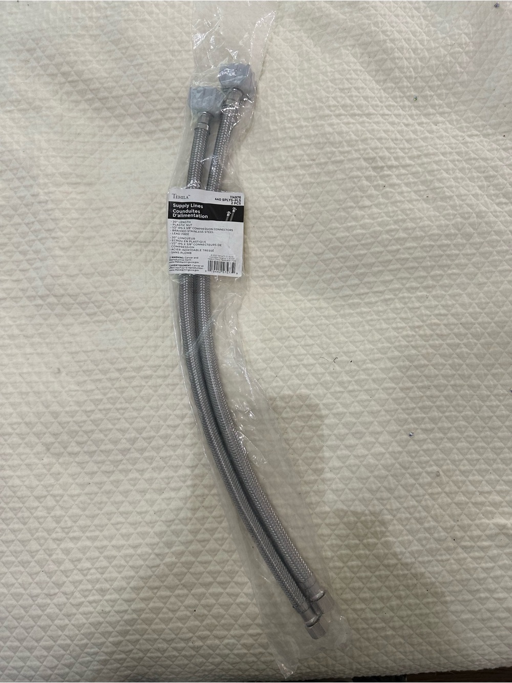 Stainless Steel Braided Supply Lines - Silver